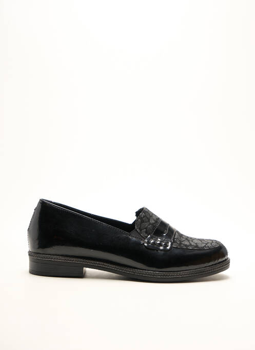 Mocassins bout rond talon plat jusqu'à 3cm noir REMONTE femme