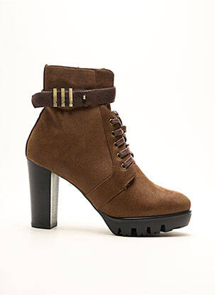 Bottines/boots fermeture zippée talon de 7 à 9cm marron 226 SHOES femme