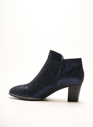 Bottines/boots bout rond talon de 4 à 6cm bleu UN MATIN D'ETE femme