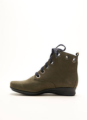 Bottines/boots nubuck talon plat jusqu'à 3cm vert HIRICA femme