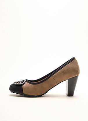 Escarpins tissage satiné talon de 4 à 6cm marron 226 SHOES femme