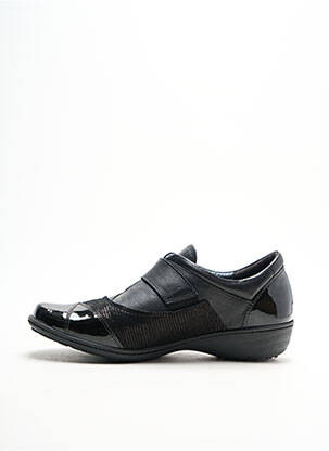 Chaussures de confort tissage vernis talon plat jusqu'à 3cm noir GEO-REINO femme