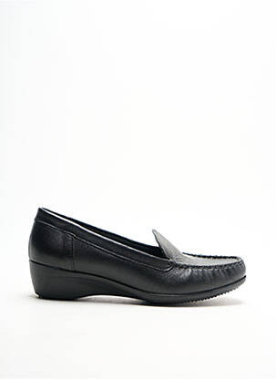 Mocassins tissage satiné talon plat jusqu'à 3cm noir GEO-REINO femme