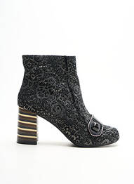 Bottines/boots bout rond talon de 4 à 6cm gris NEMONIC femme