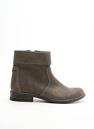 Bottines/boots tissage satiné talon bas gris BELLAMY fille