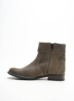 Bottines/boots tissage satiné talon bas gris BELLAMY fille