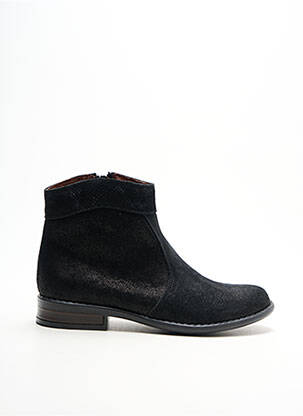 Bottines/boots tissage satiné talon plat jusqu'à 3cm noir BELLAMY femme