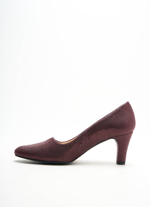 Escarpins tissage satiné talon de 4 à 6cm violet AMARU femme