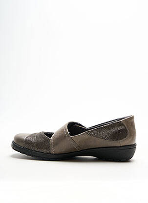 Ballerines semelle amovible talon plat jusqu'à 3cm gris BOISSY femme