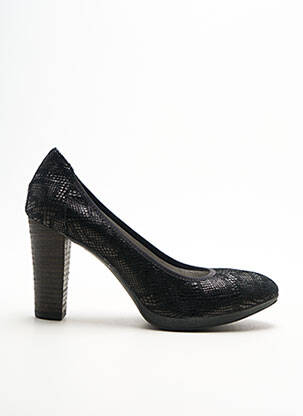 Escarpins tissage satiné talon de 7 à 9cm noir UN MATIN D'ETE femme