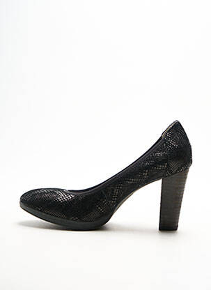 Escarpins tissage satiné talon de 7 à 9cm noir UN MATIN D'ETE femme