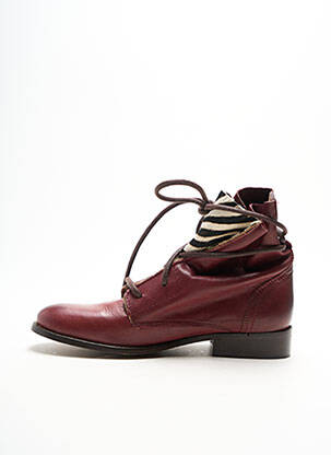 Bottines/boots tissage satiné talon plat jusqu'à 3cm violet LOLLIPOPS femme