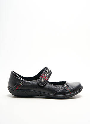 Ballerines fermeture scratch talon plat jusqu'à 3cm noir AMERICAN STADIUM femme