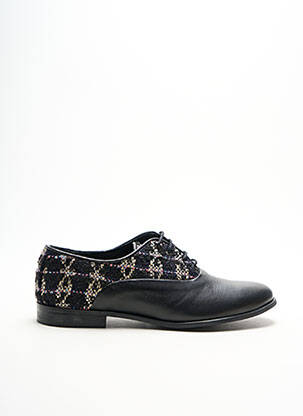 Derbies tissage satiné talon plat jusqu'à 3cm noir LOLLIPOPS femme