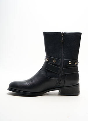 Bottines/boots matière lisse talon plat jusqu'à 3cm noir LES P'TITES BOMBES femme