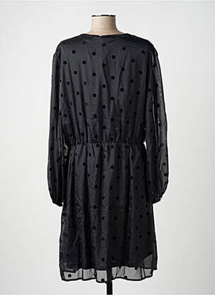 Robe mi-longue manches longues manches longues noir NOUGAT femme