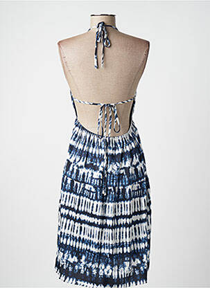 Robe mi-longue doublure fines bretelles bleu LILI & LALA femme