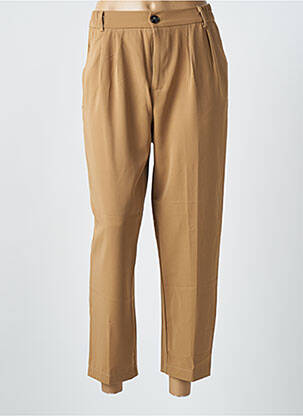 Pantalon 7/8 taille haute taille haute beige KILKY femme