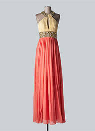 Robe longue sans manche sans manche rose FOREVER UNIQUE femme