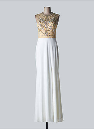 Robe longue sans manche sans manche beige FOREVER UNIQUE femme