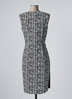 Robe mi-longue imprimé fantaisie sans manche noir EROKE femme