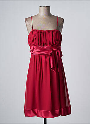 Robe mi-longue coupe fluide sans manche rouge FASHION NEW YORK femme