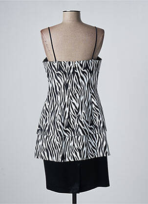 Robe mi-longue sans manche sans manche noir MIRALINA femme