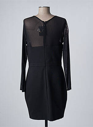 Robe mi-longue manches longues manches longues noir FOREVER UNIQUE femme