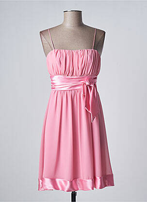 Robe mi-longue coupe fluide sans manche rose FASHION NEW YORK femme
