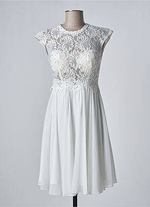 Robe mi-longue sans manche sans manche blanc FASHION NEW YORK femme