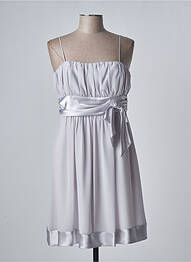 Robe mi-longue coupe fluide sans manche gris FASHION NEW YORK femme