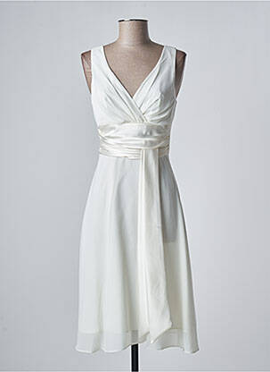 Robe mi-longue blanc FASHION NEW YORK pour femme