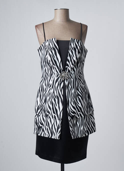 Robe mi-longue sans manche sans manche noir MIRALINA femme