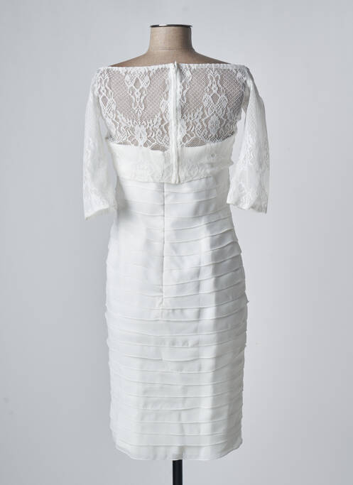 Robe mi-longue blanc FASHION NEW YORK pour femme