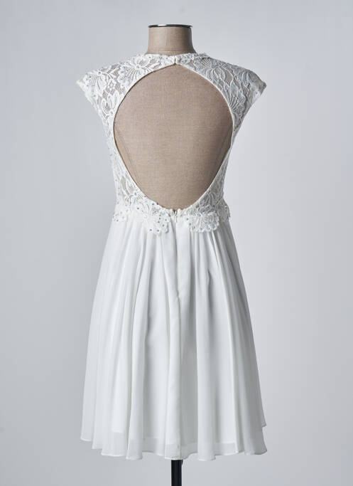 Robe mi-longue blanc FASHION NEW YORK pour femme