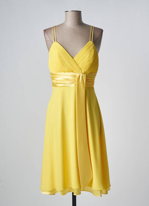 Robe mi-longue jaune FASHION NEW YORK pour femme