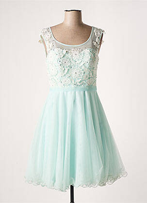 Robe mi-longue coupe fluide sans manche bleu CORIZZI femme