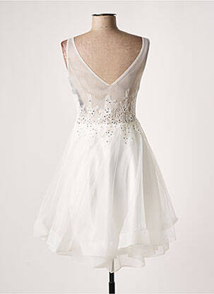 Robe mi-longue coupe fluide sans manche blanc CORIZZI femme
