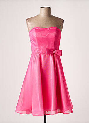 Robe mi-longue coupe fluide sans manche rose FASHION NEW YORK femme