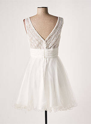 Robe mi-longue coupe fluide sans manche blanc FASHION NEW YORK femme