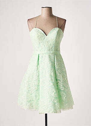 Robe mi-longue coupe fluide sans manche vert FASHION NEW YORK femme
