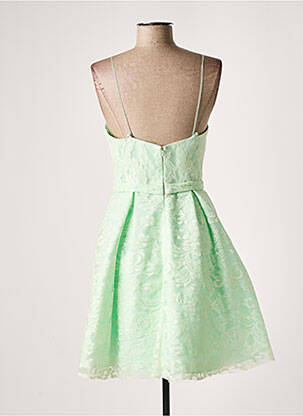 Robe mi-longue coupe fluide sans manche vert FASHION NEW YORK femme