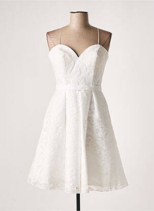Robe mi-longue coupe fluide sans manche blanc FASHION NEW YORK femme