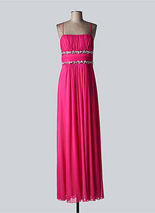 Robe longue coupe évasée fines bretelles rose FASHION NEW YORK femme