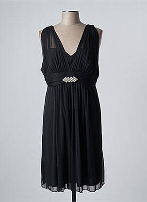 Robe mi-longue sans manche sans manche noir FASHION NEW YORK femme