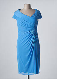 Robe mi-longue manches courtes manches courtes bleu VERA MONT femme