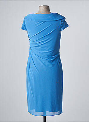 Robe mi-longue manches courtes manches courtes bleu VERA MONT femme