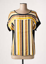 T-shirt coupe droite manches courtes jaune FRANK WALDER femme