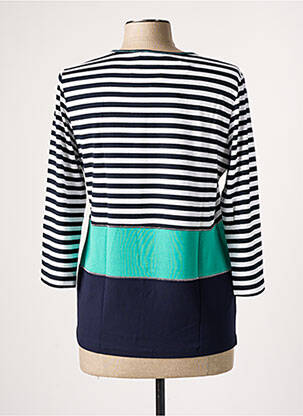 T-shirt stretch manches 3/4 bleu KARTING femme