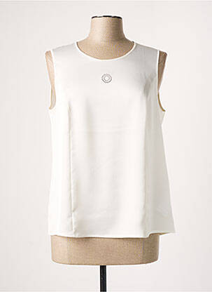 Top coupe fluide sans manche blanc SOMMERMANN femme